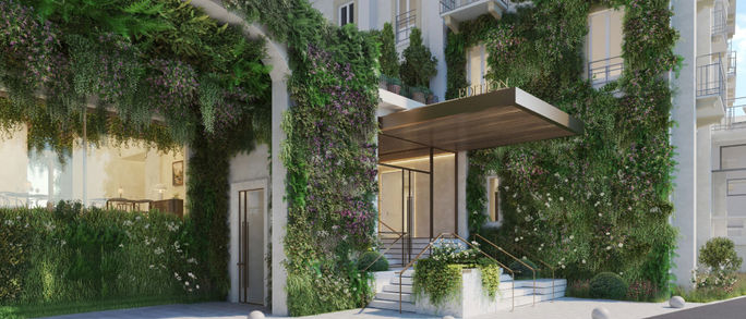 Exterior rendering of The Lake Como EDITION. Lake como hotels, luxury hotels in lake como, edition hotels, marriott hotels